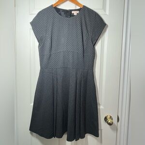 Brooks Brothers Red Fleece Charcoal Polka Dot Mini Dress Size 12
